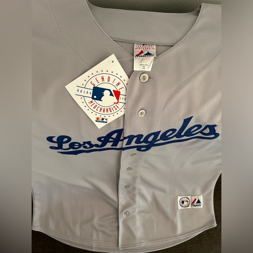 Majestic Authentic Los Angeles Dodgers Baseball Jersey with Patch Men’s Sz: XXL - Picture 3 of 4